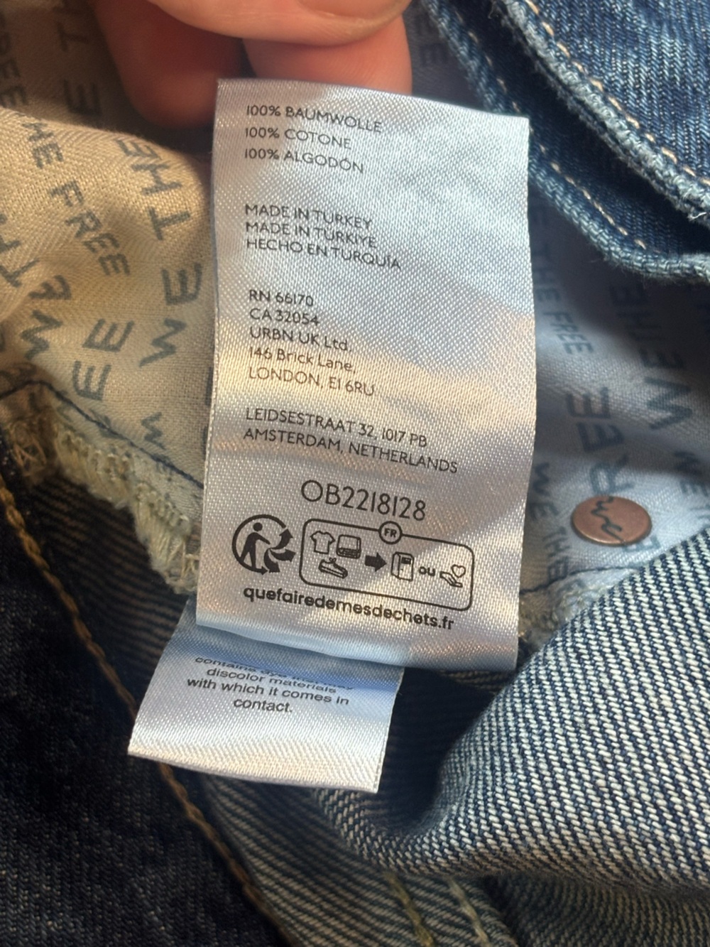 Free People East Bay Belted Cuffed Straight Wide Leg Jeans Concord Size 27 - Picture 2 of 7